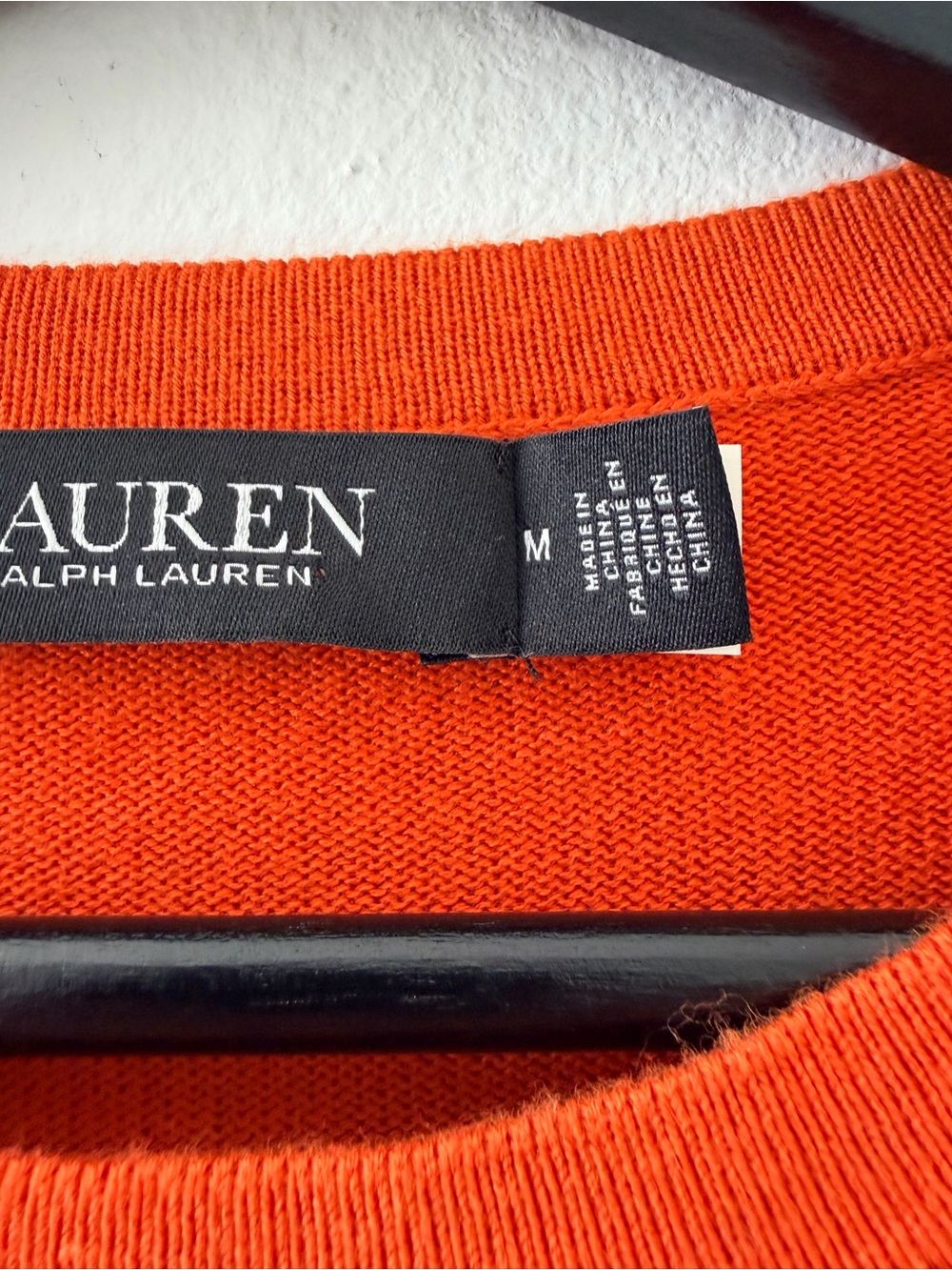 Ralph Lauren women's Bright Orange Crewneck Sweater - Picture 4 of 5